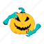 zombie hands, halloween pumpkin, halloween squash, scary pumpkin, spooky pumpkin 