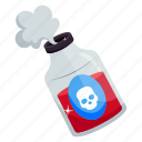 poison, potion, chemistry, hand, skull, bottle