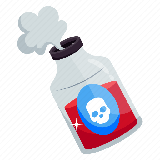 Poison, potion, chemistry, hand, skull, bottle icon - Download on Iconfinder