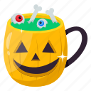 mug, halloween, sweet, autumn, orange
