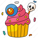 halloween, cupcake, food, cake, decoration, party