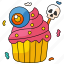 halloween, cupcake, food, cake, decoration, party 