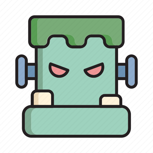 Frankenstein, halloween, cute, monster, face, evil, zombie icon - Download on Iconfinder