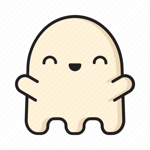 Happy, ghost, halloween, cute, cartoon, fun, horror icon - Download on Iconfinder