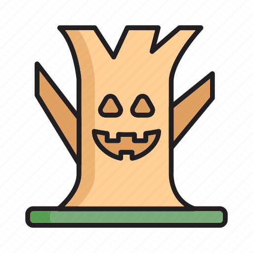 Tree, halloween, cute, spooky, wood, oak, plant icon - Download on Iconfinder