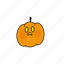 pumpkin, 1, cute, holloween, face 