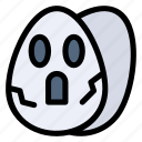 eggs, boiled egg, spooky, scary