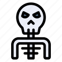 skeleton, spooky, terror, scary, skull