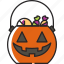bucket, basket, halloween, candy, scary, horror, sweet 