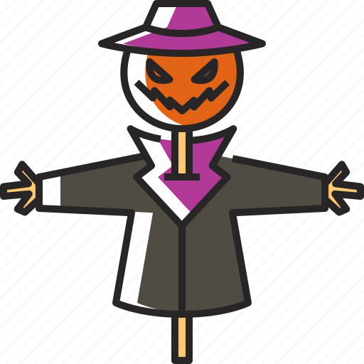 Scarecrow, farming, agriculture, halloween, strawman, horror, scary icon - Download on Iconfinder