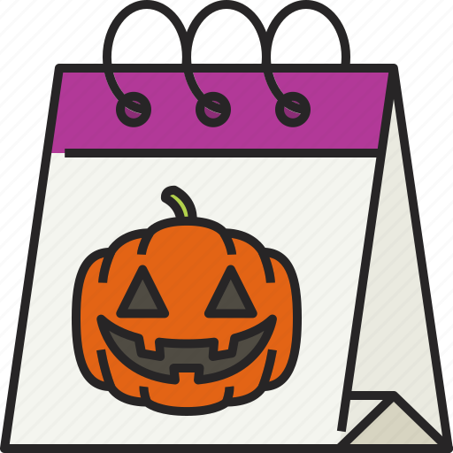 Calendar, date, schedule, event, day, halloween, jack o lantern icon - Download on Iconfinder