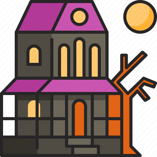 Spooky, house, spooky house, haunted house, ghost house, scary-house, building icon - Download on Iconfinder