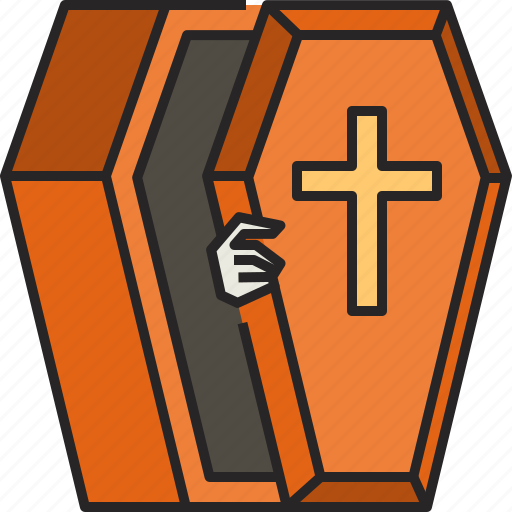 Coffin, halloween, death, casket, grave, funeral, scary icon - Download on Iconfinder