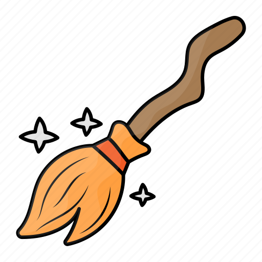 Broom, brush, halloween broom, witch broom, witch broomstick icon - Download on Iconfinder