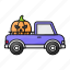 halloween, horror, jack, lantern, magic, pumpkin, witch, truck 