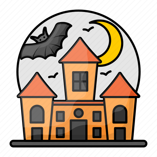 Haunted, house, horror, terror, halloween, night, scary icon - Download on Iconfinder
