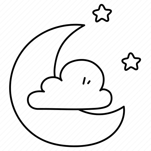 Cloud, doodle, moon, night, star icon - Download on Iconfinder