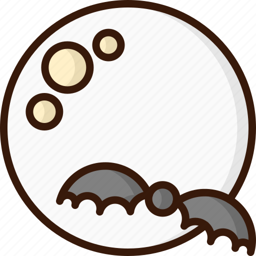 Halloween, moon, night, bat icon - Download on Iconfinder