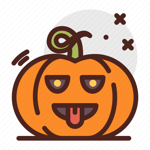 Tongue, pumpkin, halloween, emoji icon - Download on Iconfinder