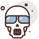 glasses, halloween, skull, emoji