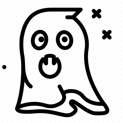 Ghost, shocked, emoji, halloween icon - Download on Iconfinder