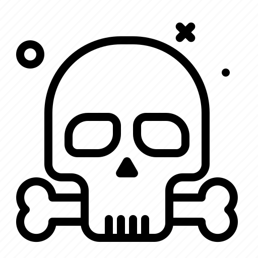Bone, skull, emoji, halloween icon - Download on Iconfinder
