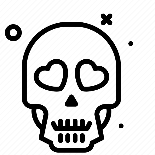 Skull, love, emoji, halloween icon - Download on Iconfinder