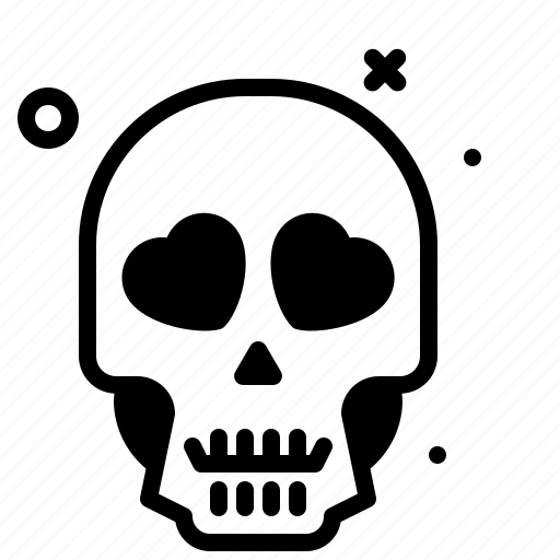 Skull, emoji, love, halloween icon - Download on Iconfinder