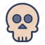 scary, halloween, skull 