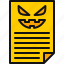file, invitation, halloween, scary, letter 