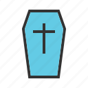 box, case, casket, ceremony, closed, coffin, cross