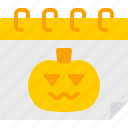 date, calendar, schedule, halloween, pumpkin