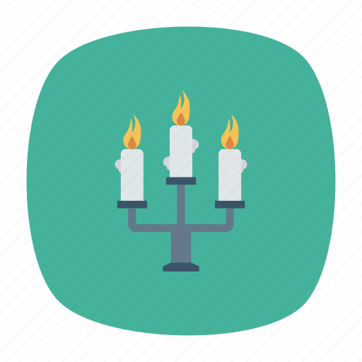 Candelabra, candles, flames, light icon - Download on Iconfinder