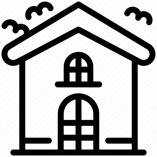 Bat, haunted, home, house, hut, scary icon - Download on Iconfinder