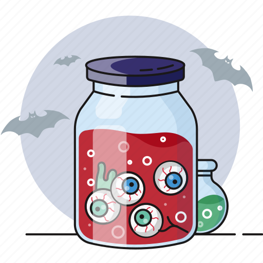 Jar, eyeball, creepy, halloween, horror icon - Download on Iconfinder