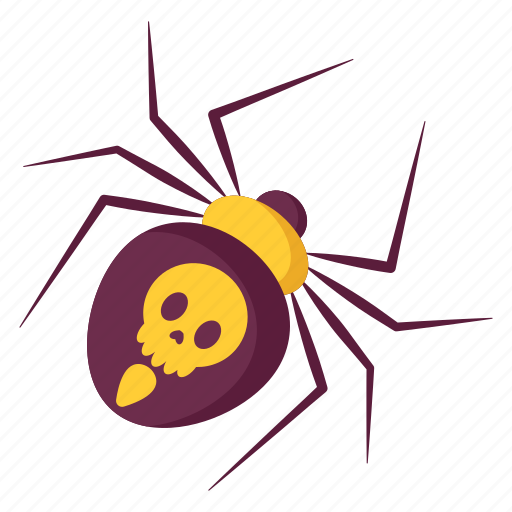 Spider, halloween, spooky, dcoration, sticker, illustration icon - Download on Iconfinder