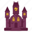 vampire, castle, halloween, spooky, dcoration, sticker, illustration, building, construction, horror 
