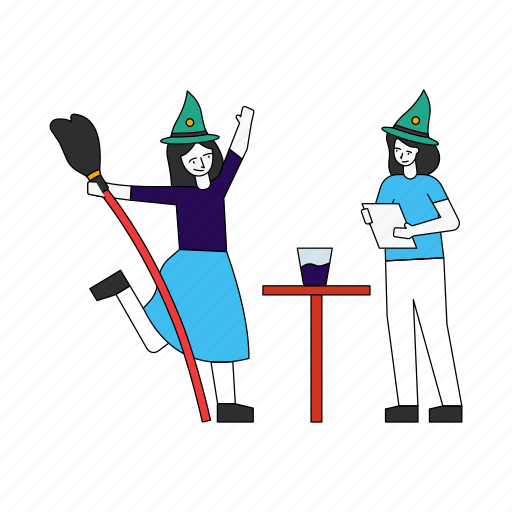 Girls, dancing, party, halloween, witcherhats icon - Download on Iconfinder