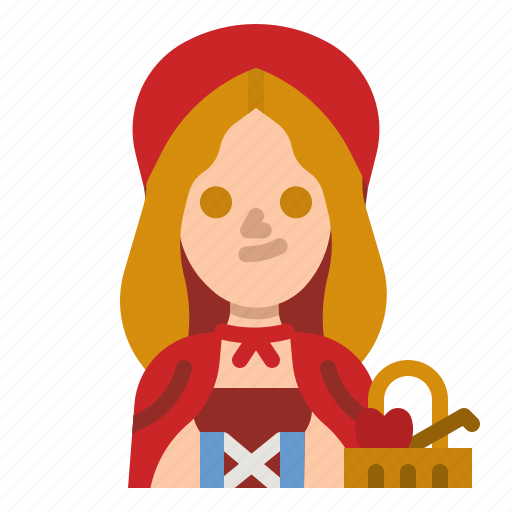 Girl, little, red, riding, hood icon - Download on Iconfinder