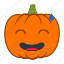 embarrased, emoji, emotion, halloween, holiday, pumpkin, reaction 