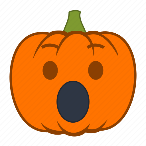 Emoji, emotion, halloween, holiday, pumpkin, shock, surprise icon - Download on Iconfinder