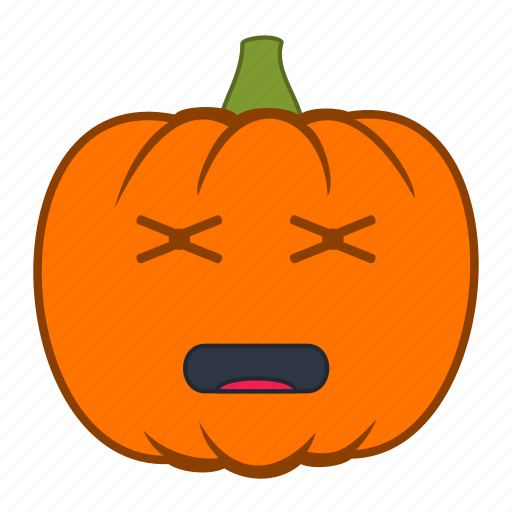 Emoji, emotion, halloween, holiday, pumpkin, tired icon - Download on Iconfinder