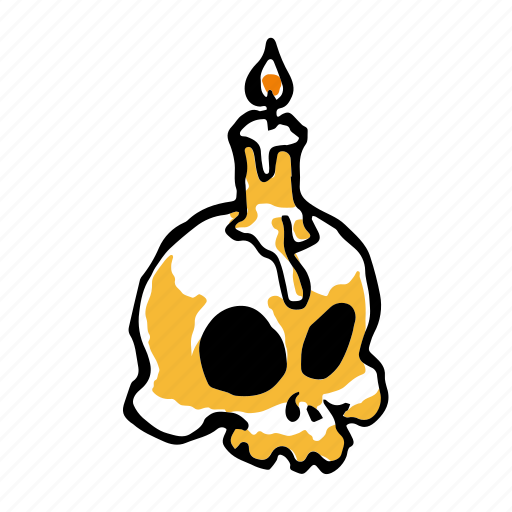 Bone, candle, halloween, horror, scary, skull, spooky icon - Download on Iconfinder