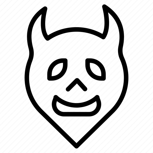 Death, devil, emoticon, evil, face, head, smiley icon - Download on Iconfinder