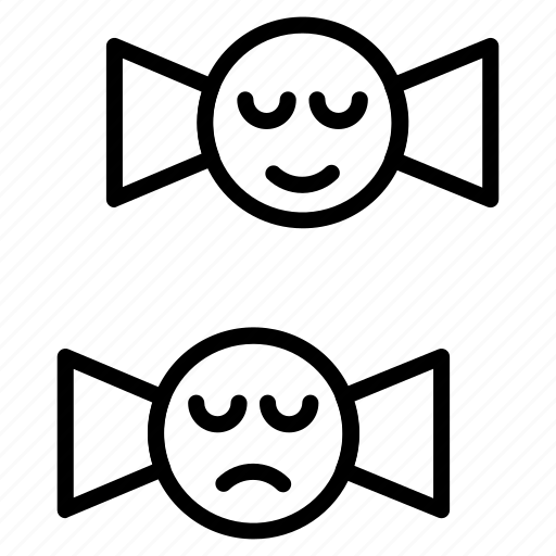 Bats, emoji, feelings, happy, opposite, sad, sign icon - Download on Iconfinder