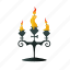 candlestick, halloween, candle, flame 