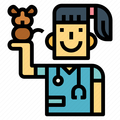 Woman, docter, rodent, pet, veterinary icon - Download on Iconfinder