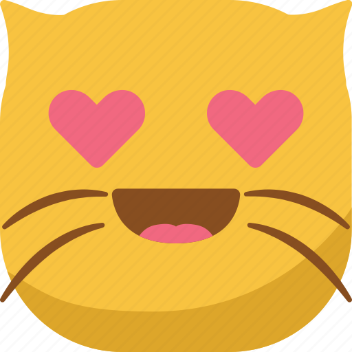 Cat, emoji, emoticon, happy, laugh, love, smiley icon - Download on Iconfinder