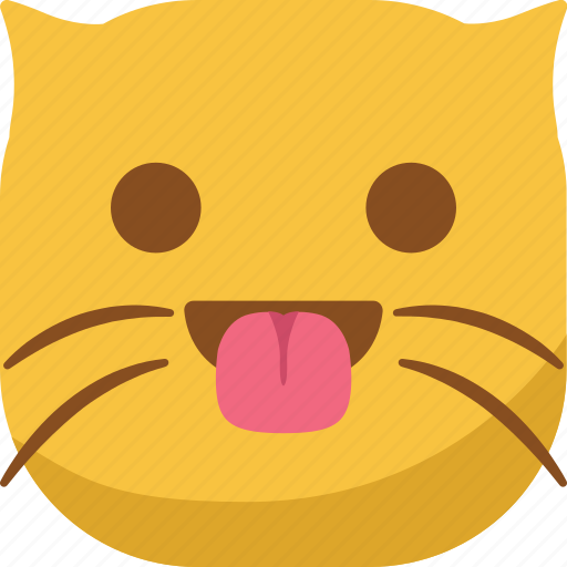 Cat, emoji, emoticon, happy, smiley, smirk, tongue icon - Download on Iconfinder