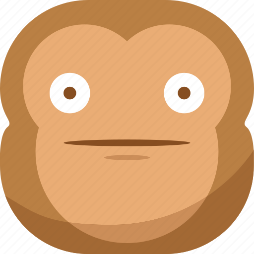 Chipms, emoji, emoticon, monkey, smiley, surprised, wondering icon - Download on Iconfinder